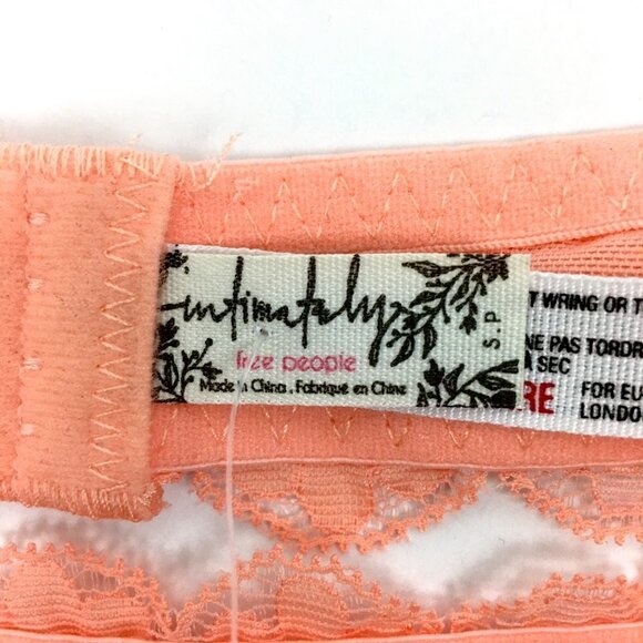 NEW Free People Orange Galloon Lace Halter Bra - Picture 5 of 6